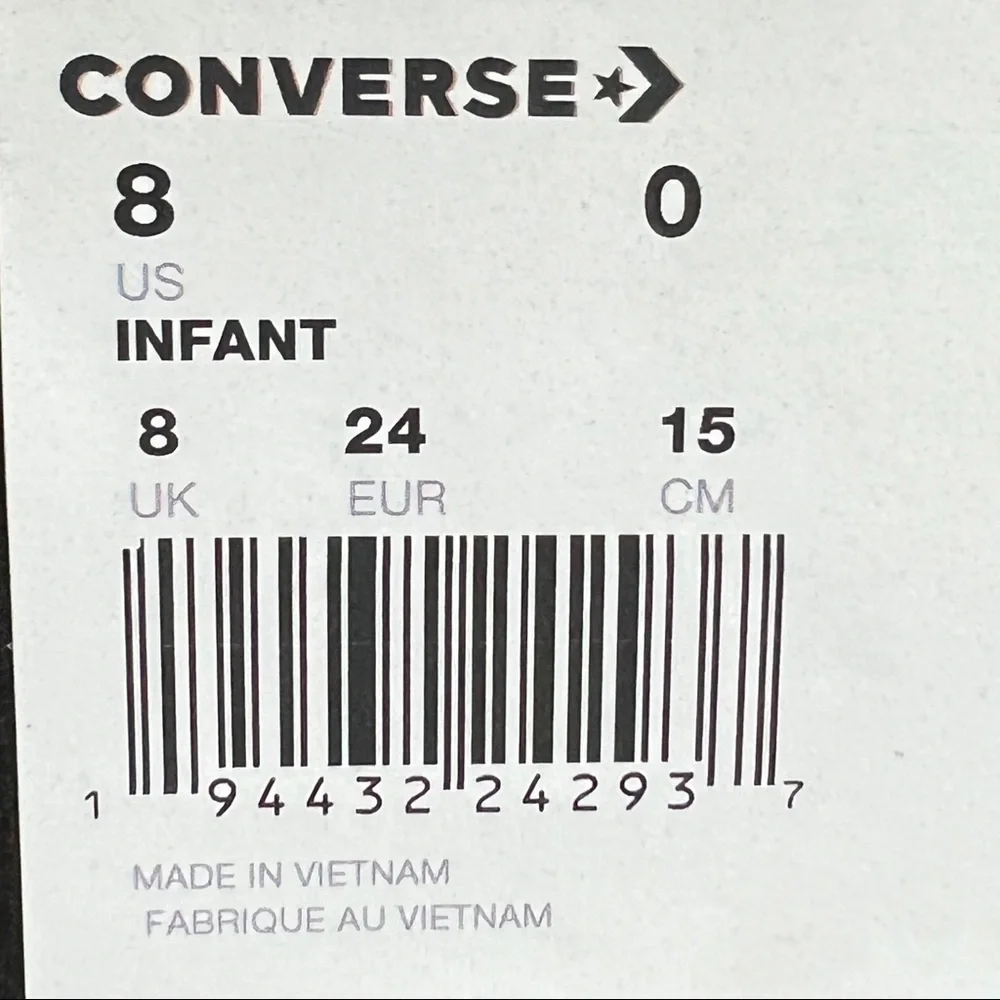 NWT Convers Chuck Taylor All Star 2V OX Toddler Boys - Picture 8 of 8